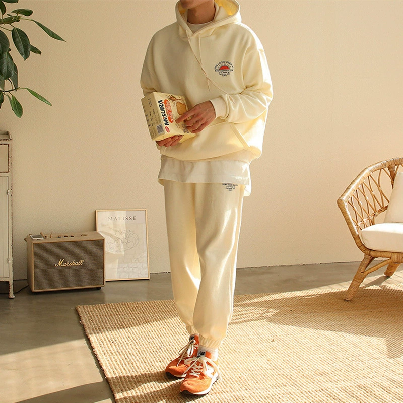 [Распродажа] Костюм-свитер Мужская Осенняя новая спортивная одежда с капюшоном Повседневная корейская мода для подростков снаружи