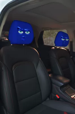 Emoticon Car Pillowcase, Elastic | Universal seat cover - 04-double-sided-printing-1pc-26cm28cm