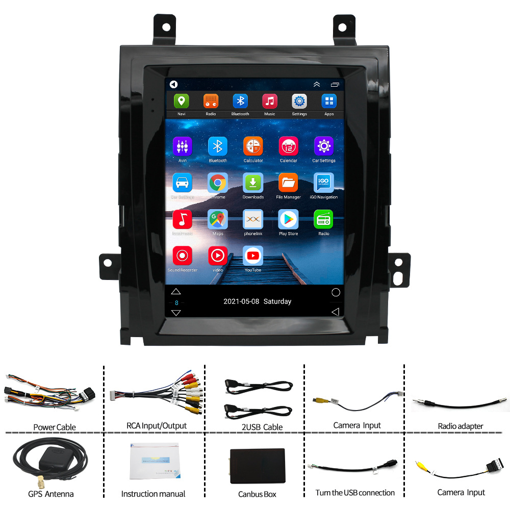 For Cadillac Escalade 07-12 model vertical screen Android navigation rear view camera player Bluetooth 