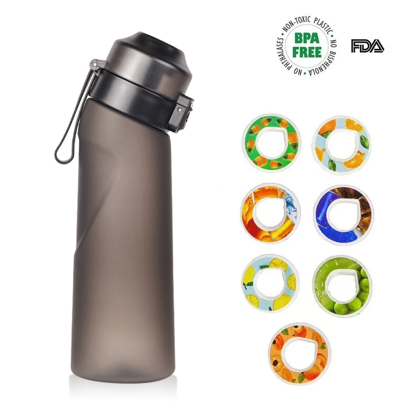 Taza de aroma - negro esmerilado con 7 anillos