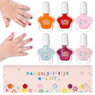 Cross-border children's nail polish suit non-baking water-based peelable tear safety nail polish girl gift wholesale
