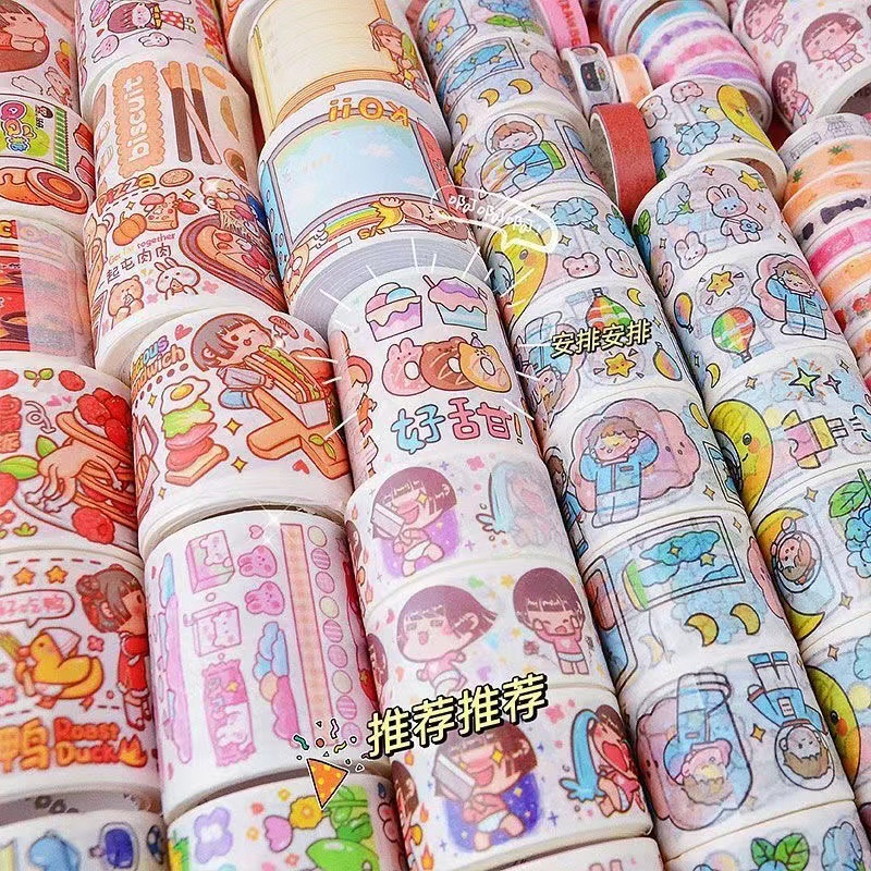 Cinta de diario cinta creativa y cinta de papel lindo estilo ins estilo antiguo de alto aspecto para mascotas dorado cinta de diario de corazón de niña