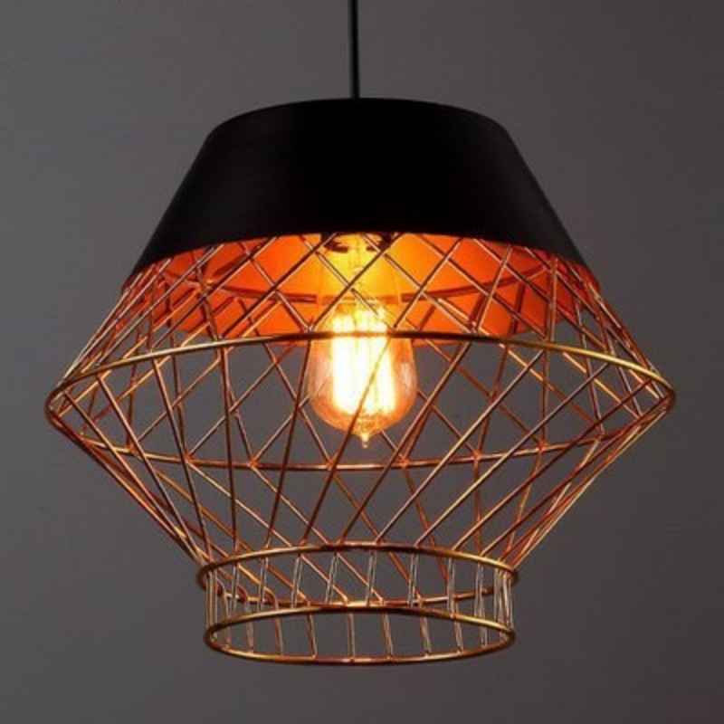 美式吊灯创意个性工业风loft工程网状铁笼复古商店铺餐厅吊灯