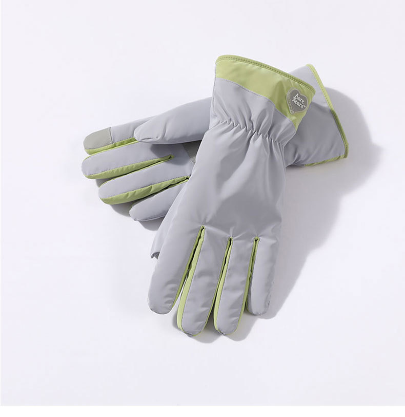 Winterskihandschuhe mit Plüschisolierung, kältebeständig, winddicht, Outdoor-Radfahren, rutschfest, Touchscreen, süß_voghion.com