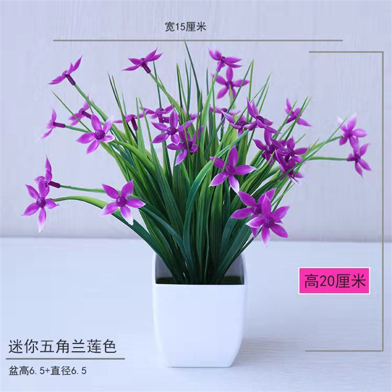 Pequeña imitación de flores falsas decoraciones de sala de estar decoración de mesa de té flores de plástico mano flores falsas plantas decoraciones