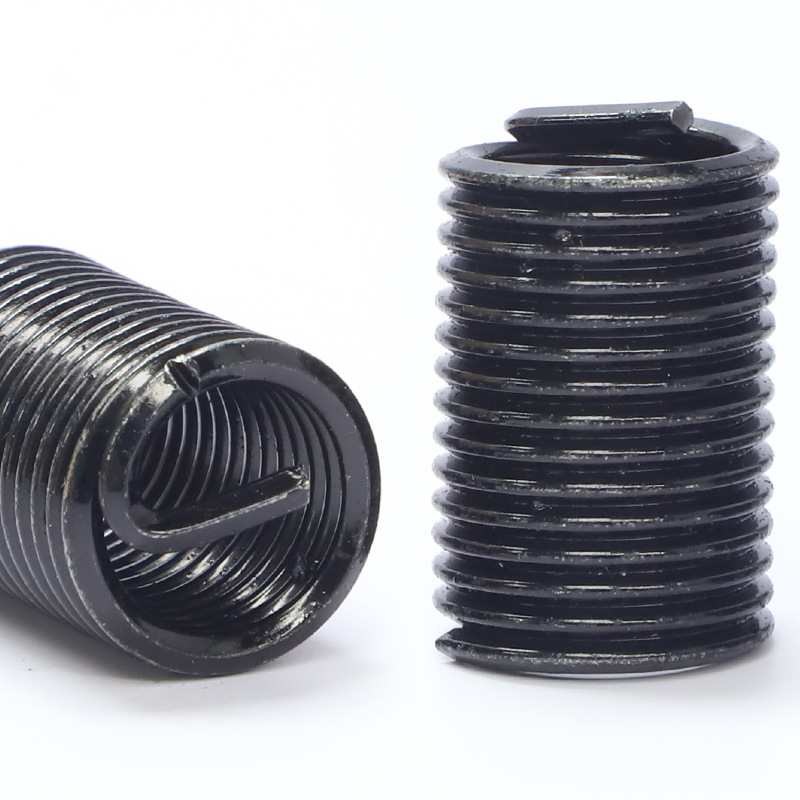 304不锈钢镀黑锌有尾钢丝螺套自攻牙套钢丝套螺纹护套厂家批发