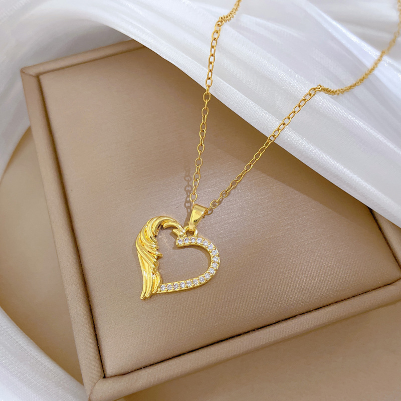 Full Diamond Personality Necklace Luxury Temperament Clavicle Chain_voghion.com