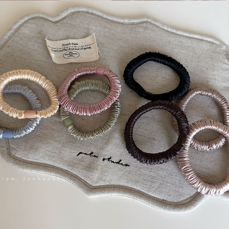 French-Style Everyday Basic High-Elasticity Seamless Ice Silk Face Mask Scrunchie Elegant Solid Color Hair Tie Hair Accessory French-Style Everyday Basic High-Elasticity Seamless Ice Silk Face Mask Scrunchie Elegant Solid Color Hair Tie Hair Accessory