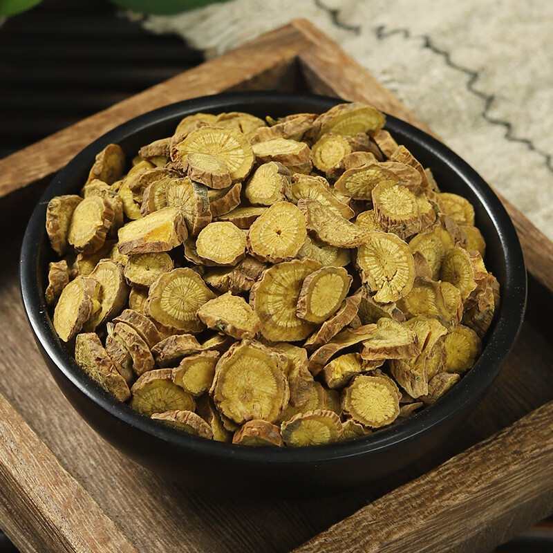 Dried Scutellaria Root Slices Huang Qin 500g Chinese Herbal Tea and Decoction Pieces overview