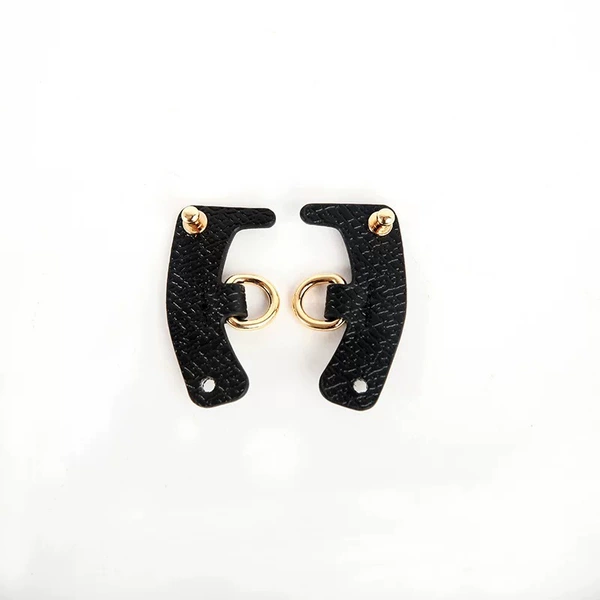 Black gold buckle without punching