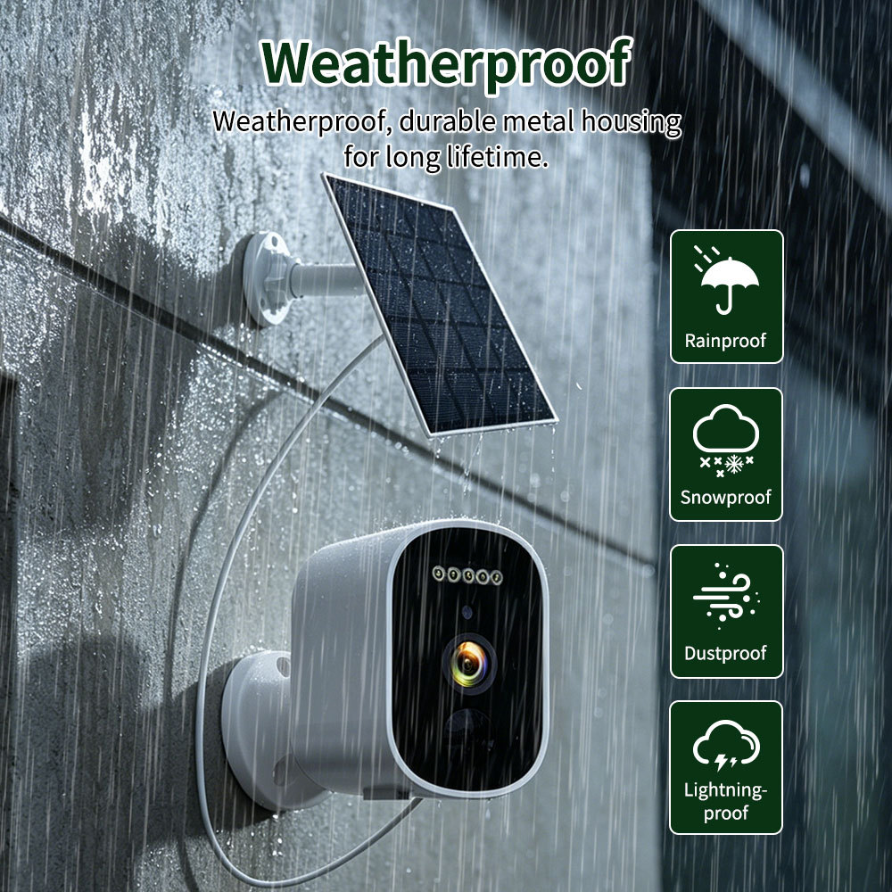 Solar battery HD night vision camera, wireless installation