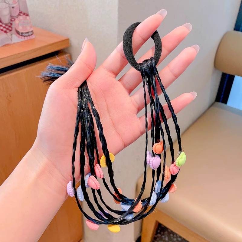 Dulce boxeo fresco peluca infantil Twist trenza anillo de pelo tocado de niña Cola de Caballo alta trenzada color de pelo cuerda de pelo accesorios para el cabello