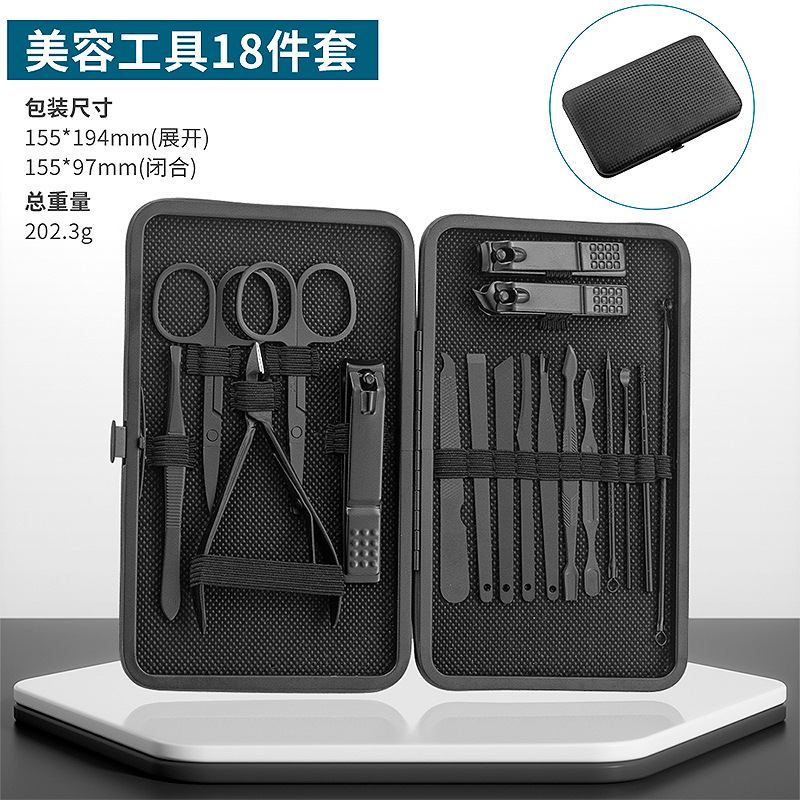 Nuevo set de cortaúñas transfronterizo, cortaúñas de alta calidad, set de 24 piezas, tijeras para uñas de uso doméstico, herramientas de manicura y pedicura
