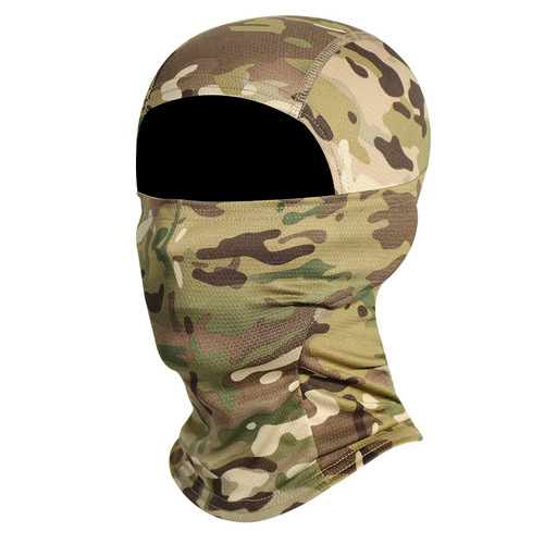 Cross-border customized summer camouflage tactical mask sun protection ice silk riding mask outdoor travel motorcycle hood for men