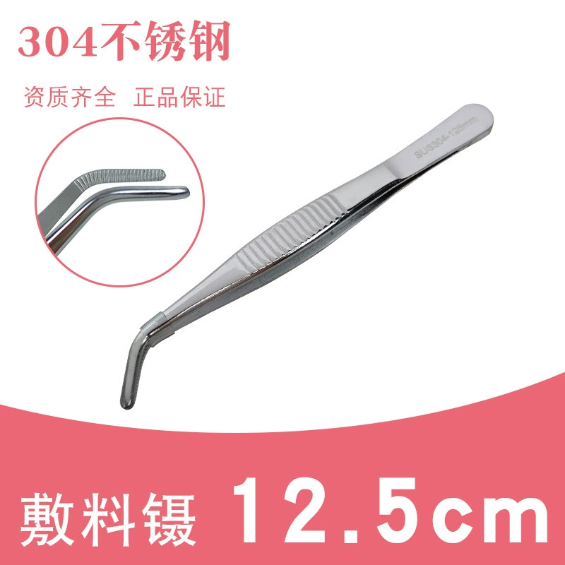 Tweezers stainless steel, scalloped headband handmade
