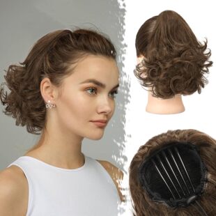 25cm/10 inch hair comb drawstring short wave wig ponytail women's short curly hair ponytail wig new batch