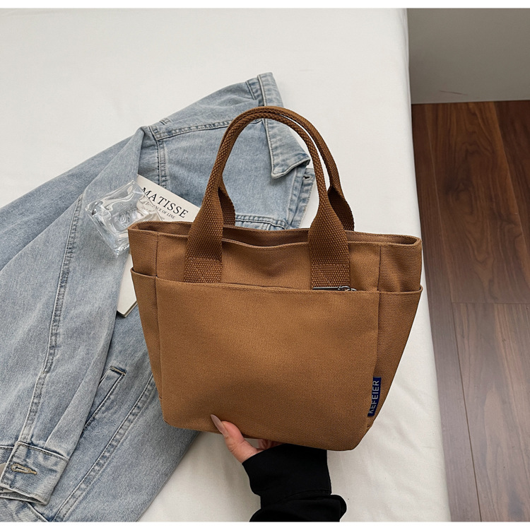 Borsa a secchiello in tela casual, borsa a spalla donna a tracolla_voghion.com
