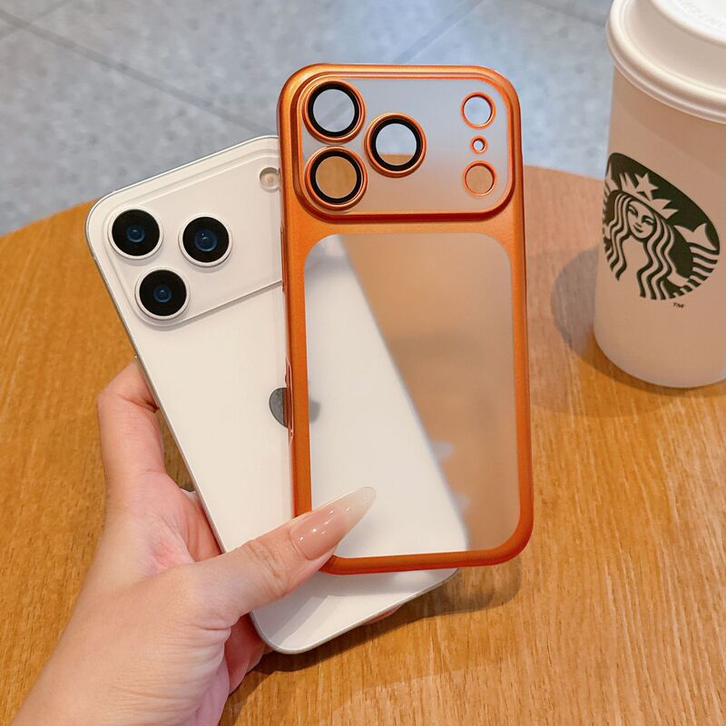 Suitable for Iphone17Promax Thin and Light Original Mobile Phone Case Apple 17 Matte Frosted Electroplating Pc Excimer Case