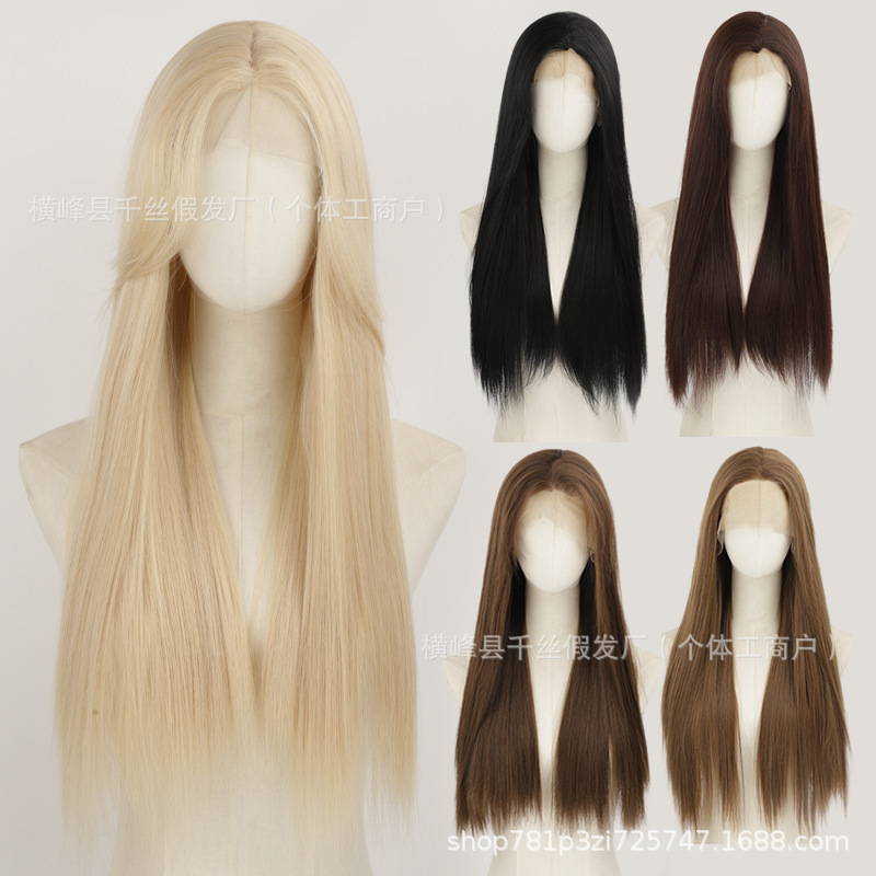 In-Stock Cosplay Wig 75cm Front Lace Hand-Crocheted Multi-Color Daily Ancient Style Universal Role-Playing Wig In-Stock Cosplay Wig 75cm Front Lace Hand-Crocheted Multi-Color Daily Ancient Style Universal Role-Playing Wig