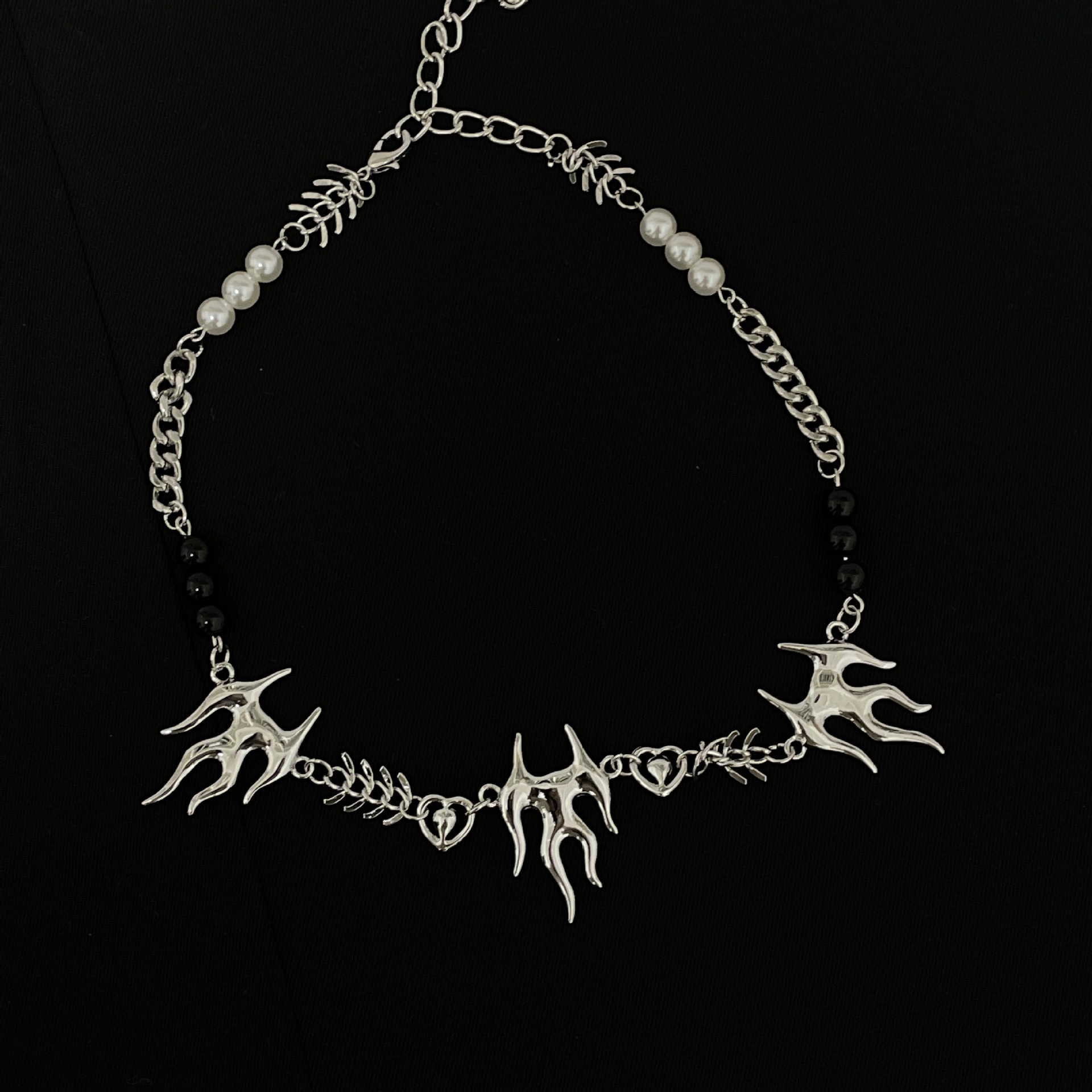 Collier De Chaîne De Clavicule De Perle De Couture De Chaîne De Personnalité De Tendance De Hip-hop display picture 3