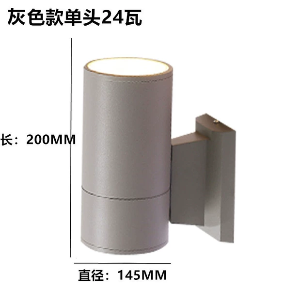 Light gray single head 24W warm white light