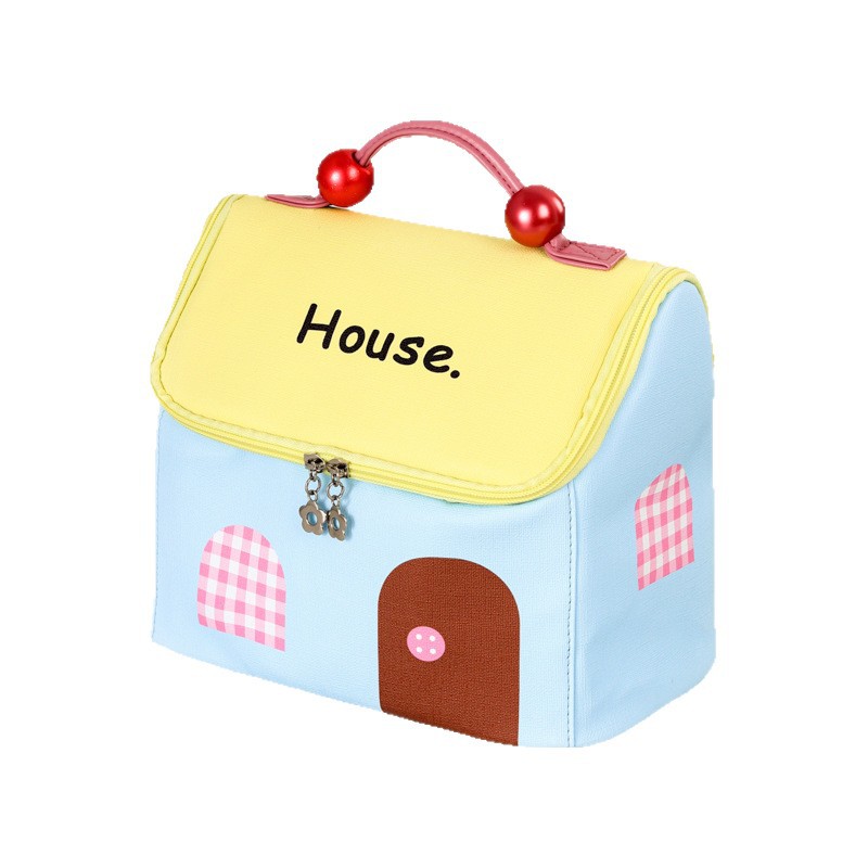 Bolsa de cosméticos de alto valor estilo caliente linda bolsa de lavado de casa pequeña bolsa de almacenamiento de cosméticos bolsa de viaje impermeable de gran capacidad