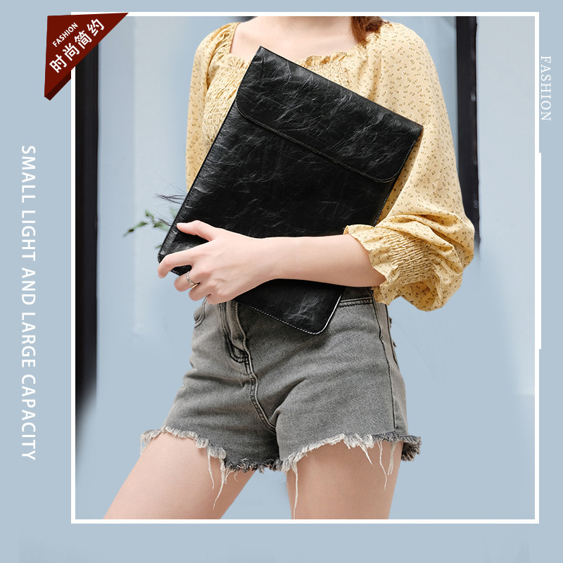 Bag 2026 New Style Kraft Paper Laptop Bag 13inch 14inch Business Computer Sleeve Bag Clutch Bag