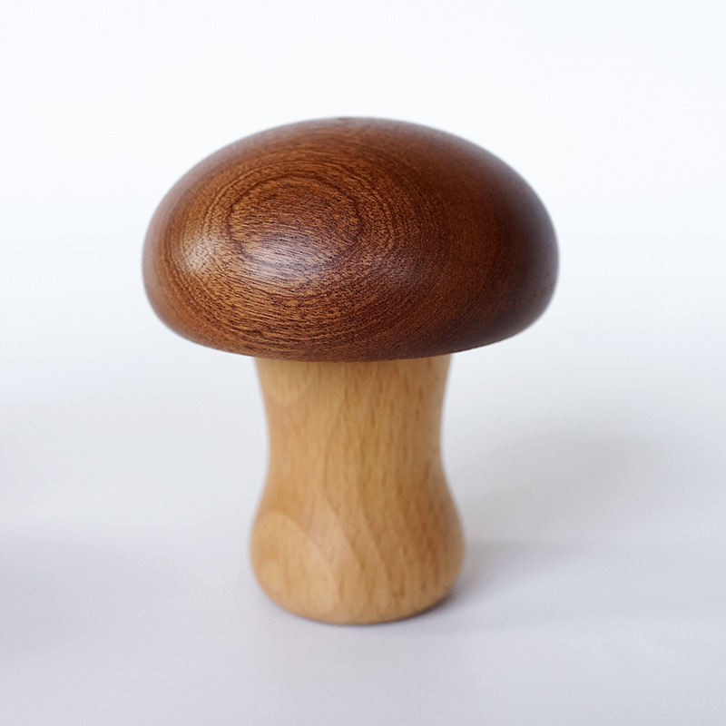 Caja de música de madera decoración giratoria setas caja de música hecho a mano niñas cumpleaños regalo niños juguetes de madera