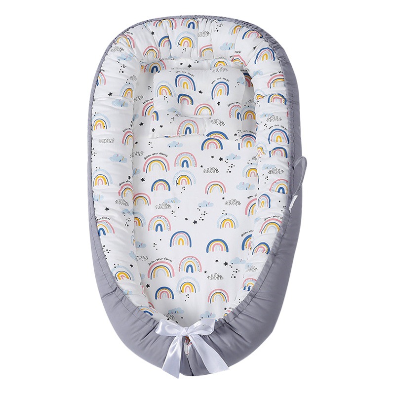 Baby Crib Is Removable and Washable, Portable and Movable, Bed-In-Bed, Bionic Baby Nest Crib