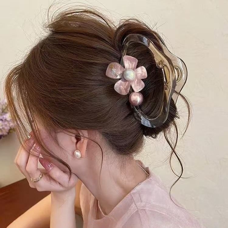 2026 nuevo clip de cabello ondulado clip de cabello de tiburón grande clip de cabello de mujer detrás de la cabeza de alta sensación clip de cabello accesorios para el cabello