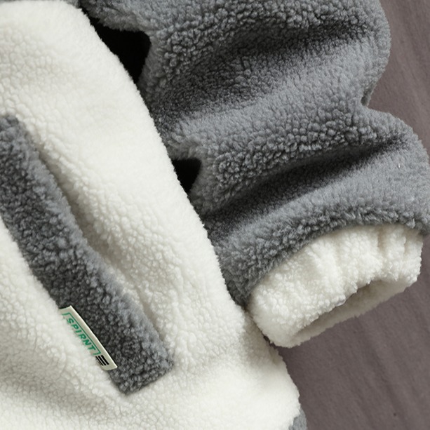 Lamb Wool Jacket Men's Jacket Loose Winter Coat Men's Trend Cotton Clothes Men's Teenagers With Cotton And Thicker_voghion.com