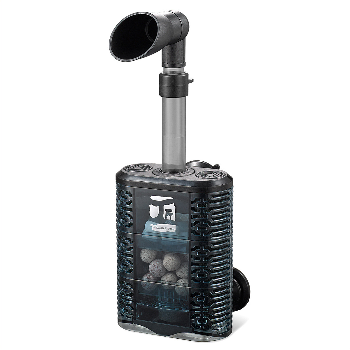Filtro de tanque de peces de hadas de agua seis en uno Filtro de elevación anti-gas Filtro de aireación de inodoro de succión cultivo de bacterias que hacen olas