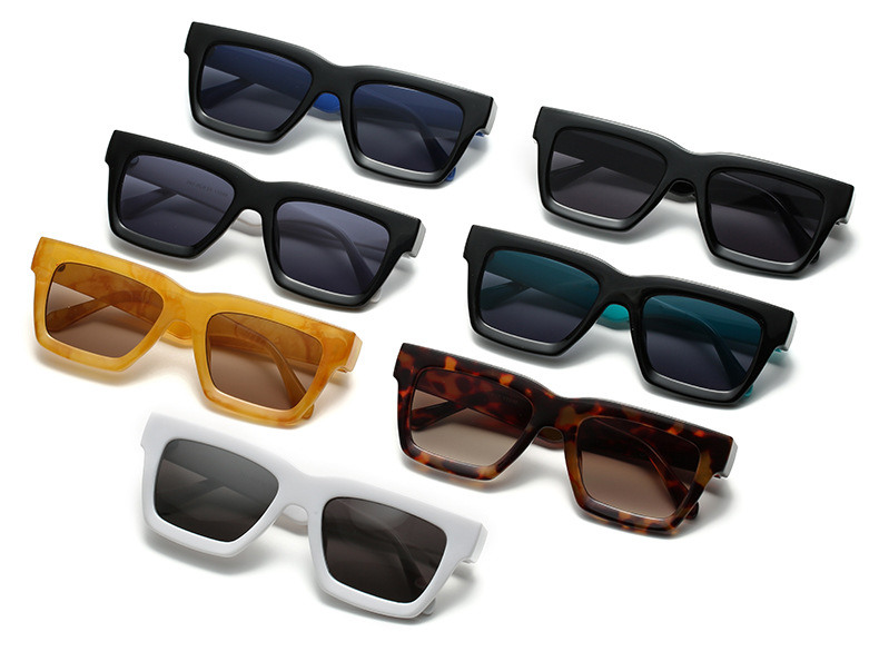 Fashion Color Block Solid Color Ac Square Full Frame Women's Sunglasses display picture 3