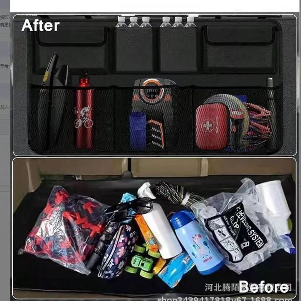 Bolsa colgante de almacenamiento del maletero del automóvil Bolsa de almacenamiento del asiento trasero Bolsa de almacenamiento multifuncional del automóvil Bolsa de malla trasera del asiento del SUV