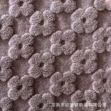 双面提花舒棉绒 塔芙绒 云层花朵秋冬保暖睡衣毛毯浴袍面料