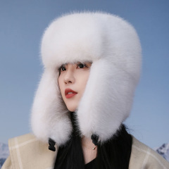 毛の雷鋒の新型の帽子の女性の厚い保温の帽子は皮の狐の風雪の帽子の防寒の耳の帽子の冬をまねます。