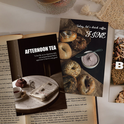 10 Small Shop Time Postcards Creative Instagram Style Cafe Decor Handmade Journal Material Wall Decor Sticker
