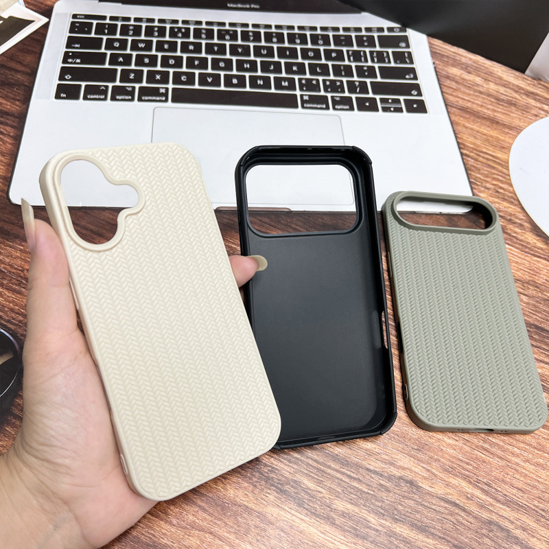 适用iphone17编织毛衣纹苹果15ProMax手机壳16纯色12/112PRO软壳|undefined