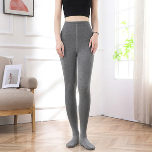 Customized High-Waisted Belly-Control Ecological Cotton Leggings, High-Elastic Outer Wear, Velvet Warm Women's Pants, Seamless Sports Yoga Pants