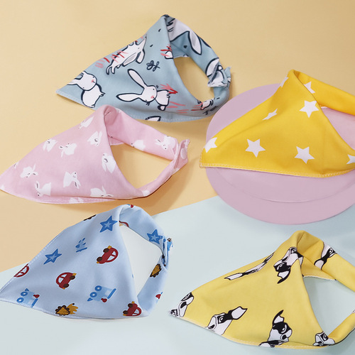Pet triangle towel Shengyi manufacturer wholesale soft cat bib dog bib comfortable cotton pet saliva towel