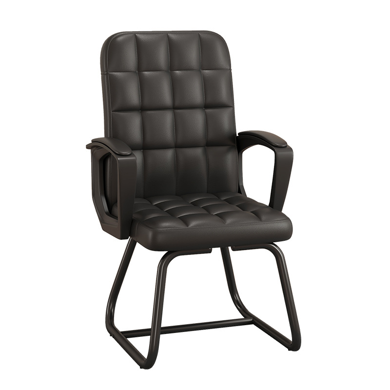 Silla de oficina Silla de Mahjong Silla de sala de conferencias simple Silla de arco de Casa Silla de computadora taburete de respaldo de larga duración negro