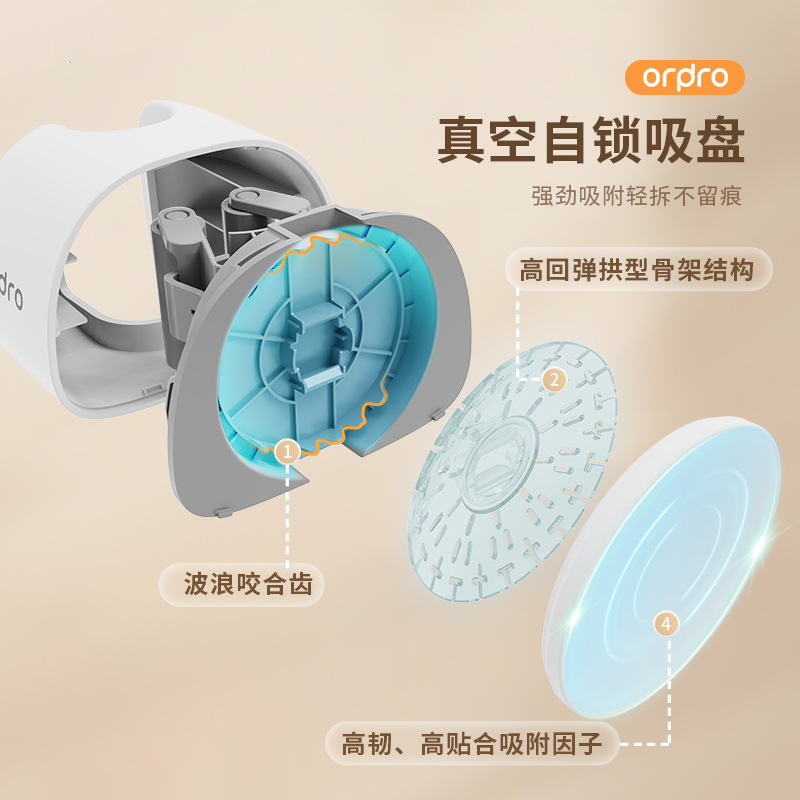 Clip de trapeador de ventosa sin perforación fuerte portante de carga trapeador de baño trapeador de trapeador de tela fija percha estante de almacenamiento