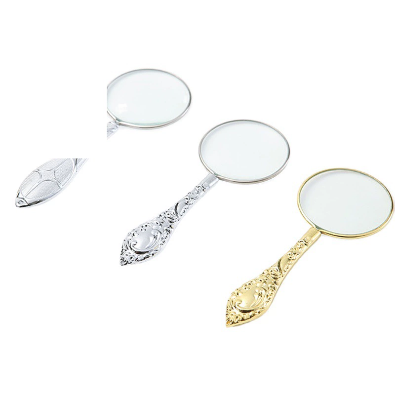 Заводская поставка MG18155-1 Золотой Металл 45 мм увеличительное стекло с металлической ручкой ручная Лупа оптом