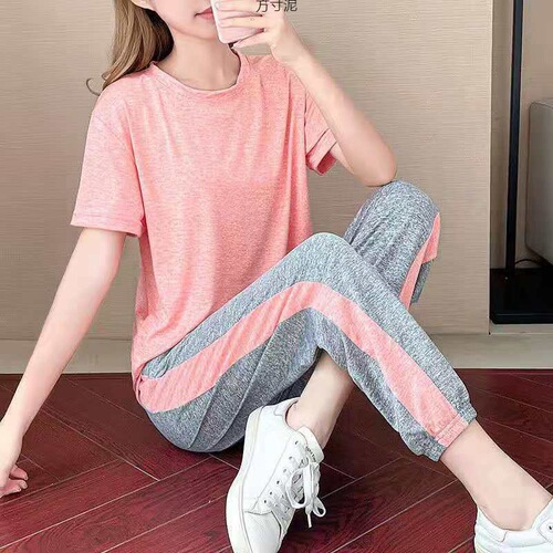 Women's Single/Sets Sports Suit, Quick-Dry Yoga Clothes, Professional Morning Running Sports Suit for Summer