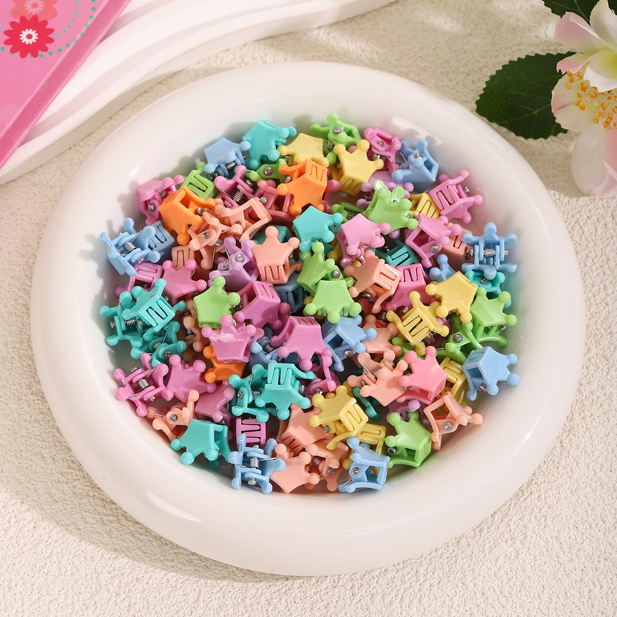 Niños pequeños clip de agarre de color niñas bebé lindas tarjetas de cabello princesa tocado pequeño clip mini clip