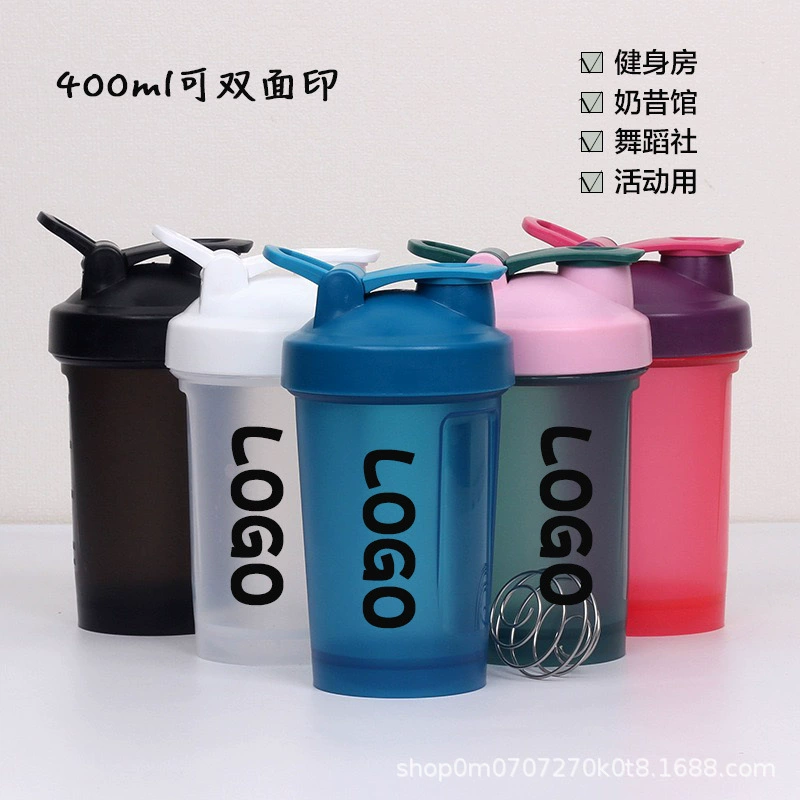 400 мл шейкер для протеина с возможностью нанесения логотипа, портативная пластиковая кружка для спорта, воды, подарок для мероприятий, спортзала