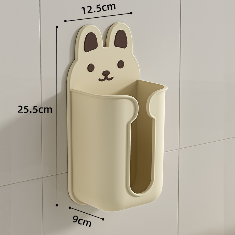 バスルームティッシュボックスかわいいウサギのティッシュホルダーバスルーム壁掛けティッシュボックストイレフェイスタオル収納ボックス|undefined