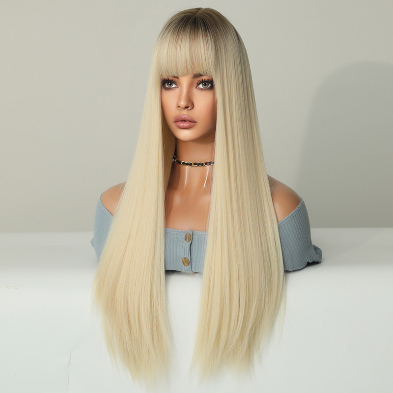 화이트 골드 (탑 염색) 69cm