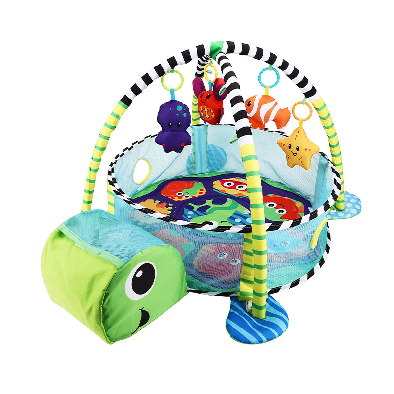 Modelo transfronterizo clásico de cerca de tortuga, marco de fitness, juguete, bebé recién nacido, piscina de bolas del océano, dispositivo de fitness, alfombra de escalada