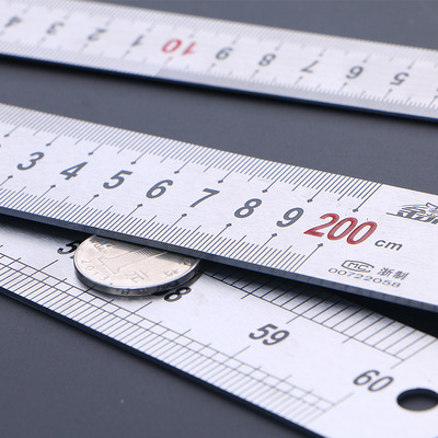 desktop Ruler Steel ruler 1 thickening Steel ruler 1.5 M 2 m 15/20/30/50/60CM Stainless steel ruler